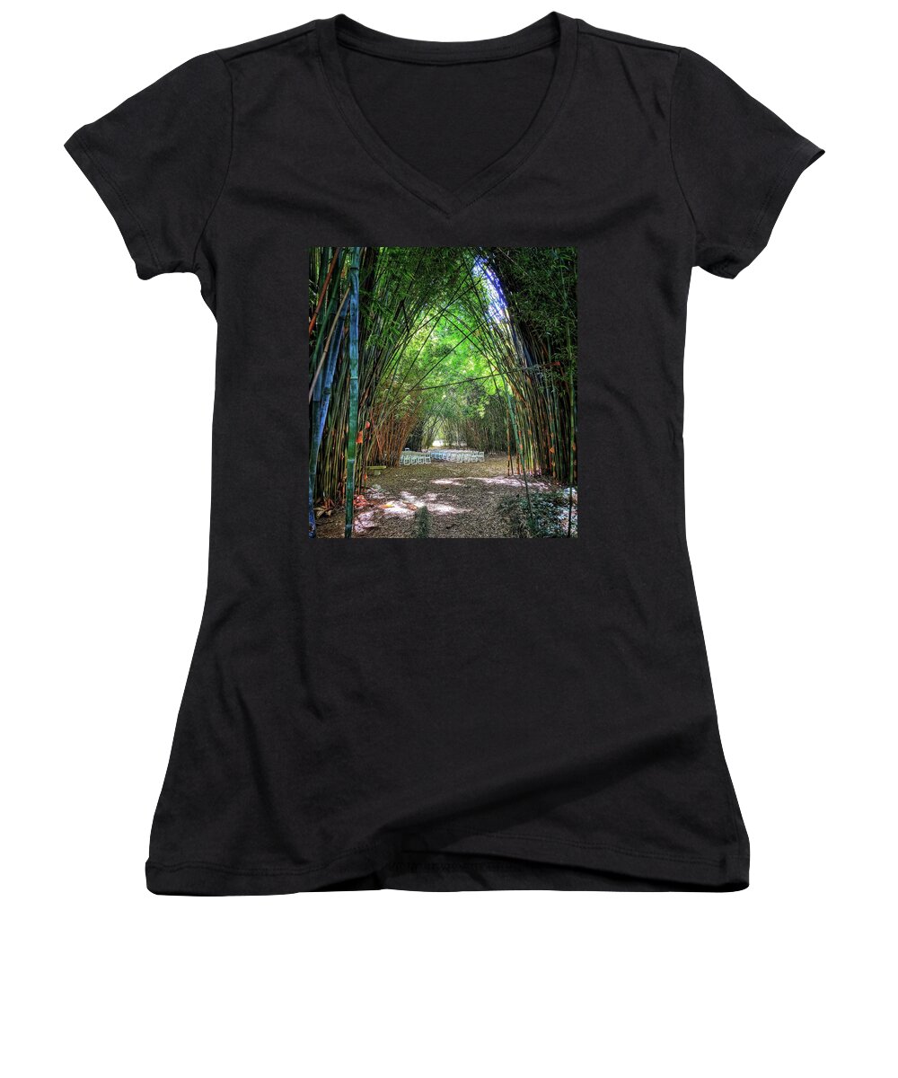 Trees Women's V-Neck featuring the photograph Happily Ever After by Portia Olaughlin