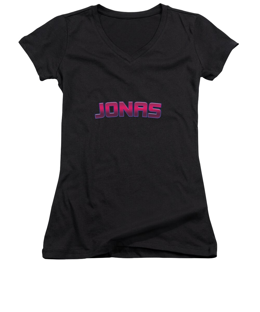 Jonas Women's V-Neck featuring the digital art Jonas #Jonas by TintoDesigns