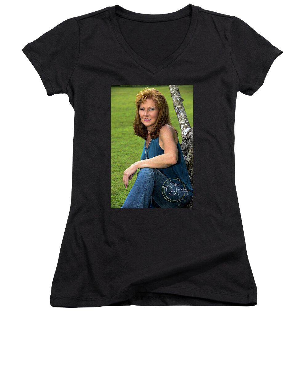Lady Women's V-Neck featuring the photograph Lady by Keith Lovejoy