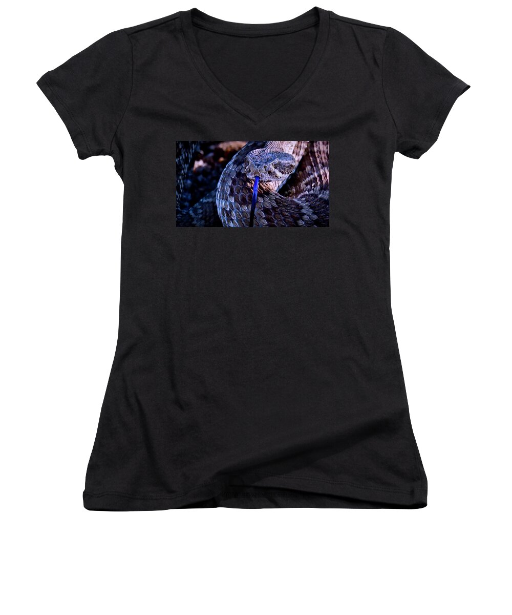 Affordable Women's V-Neck featuring the photograph Mojave by Judy Kennedy