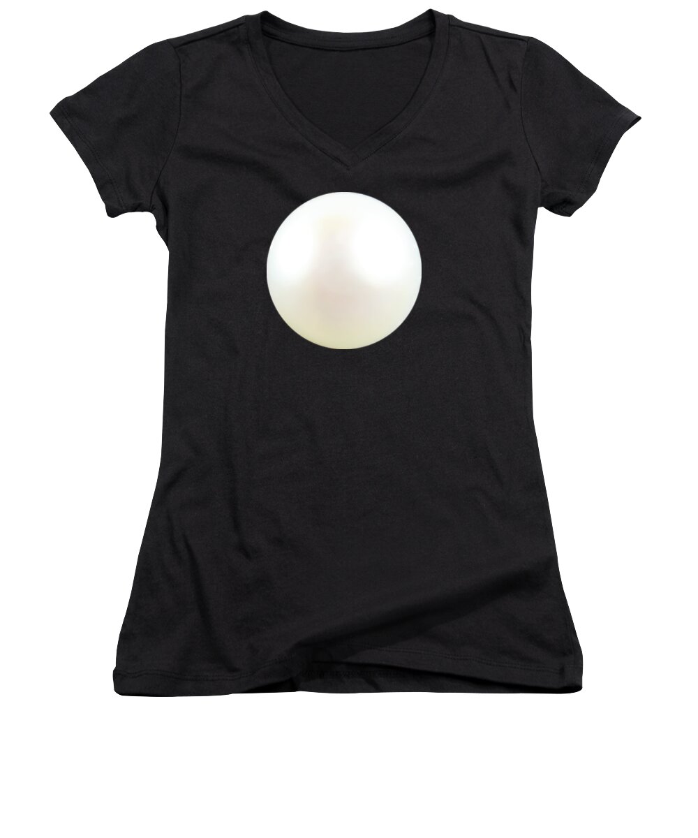 Pearl Women's V-Neck featuring the photograph The Pearl by Johanna Hurmerinta