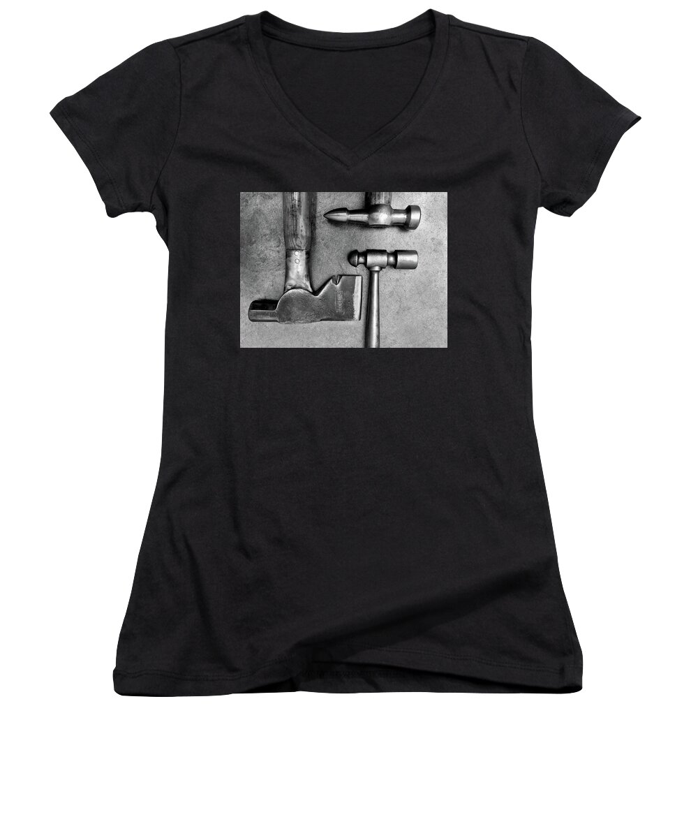 Metal Women's V-Neck featuring the photograph Tools of the Trade 1447 by Carlos Diaz