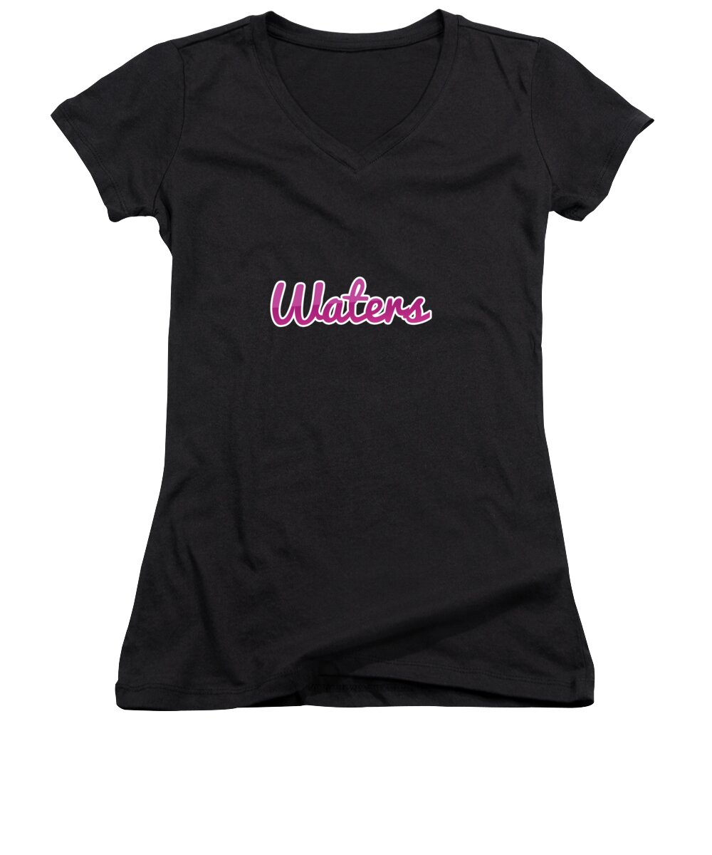 Waters Women's V-Neck featuring the digital art Waters #Waters by TintoDesigns