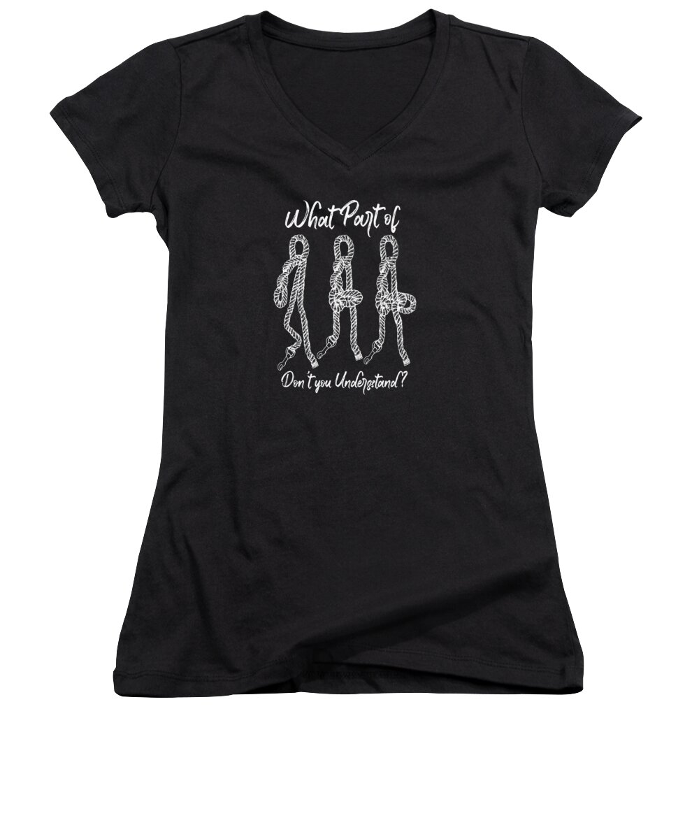 Horse Knot Women's V-Neck featuring the digital art Horse Knot Horses Ponies Riding Horse Equestrian #5 by Toms Tee Store