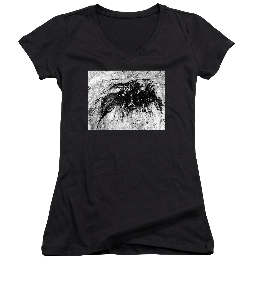 Banshee Women's V-Neck featuring the photograph Banshee Warrior by Marie Neder
