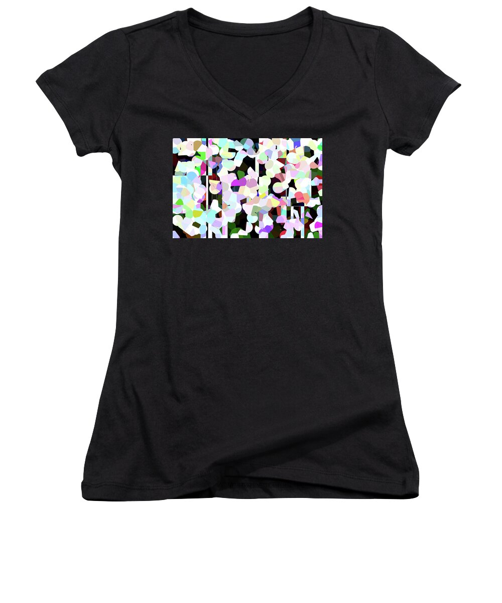 Graphic Women's V-Neck featuring the photograph Dotted Car -part 1 by Luc Van de Steeg