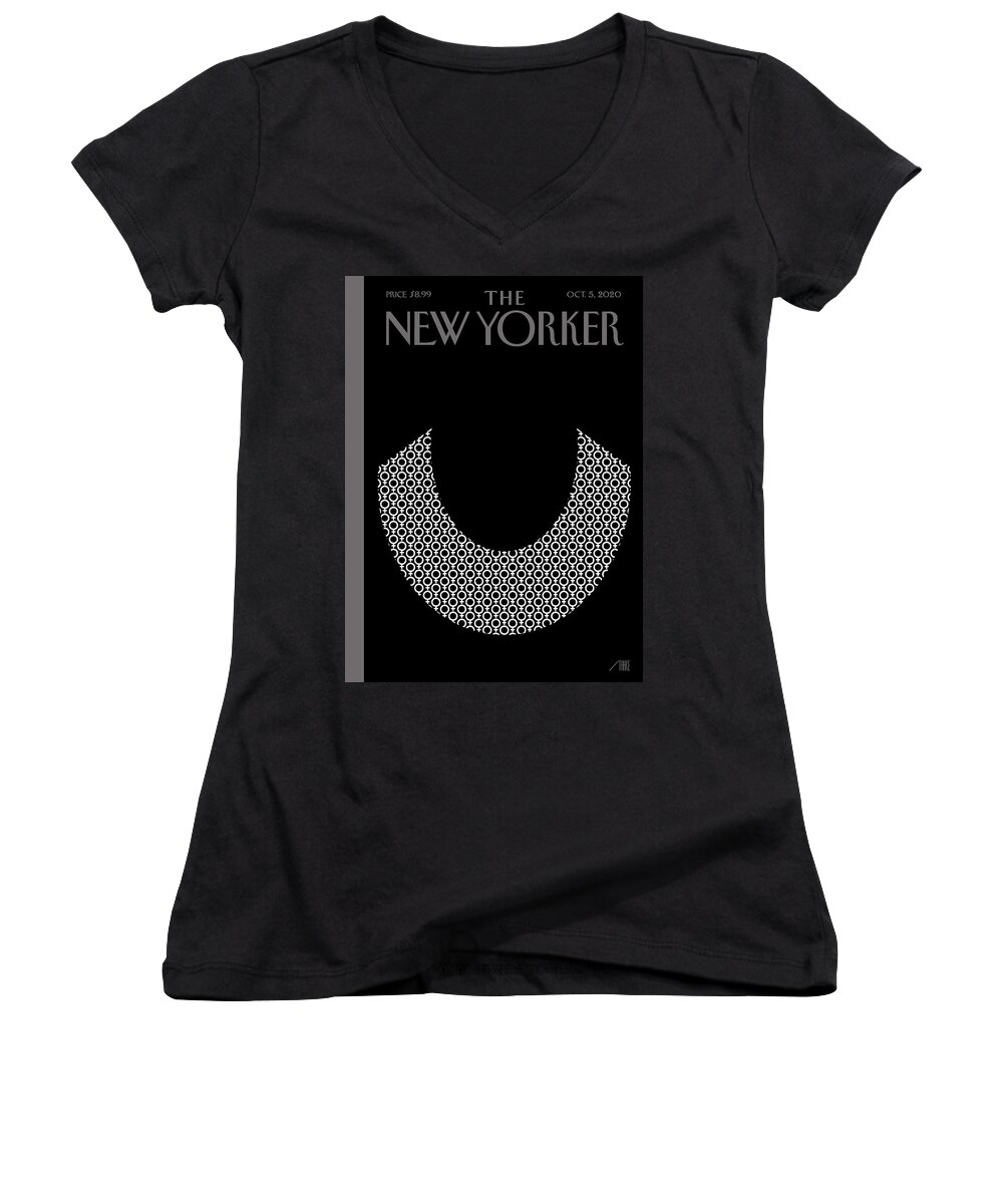 Rbg Women's V-Neck featuring the digital art Icons by Bob Staake