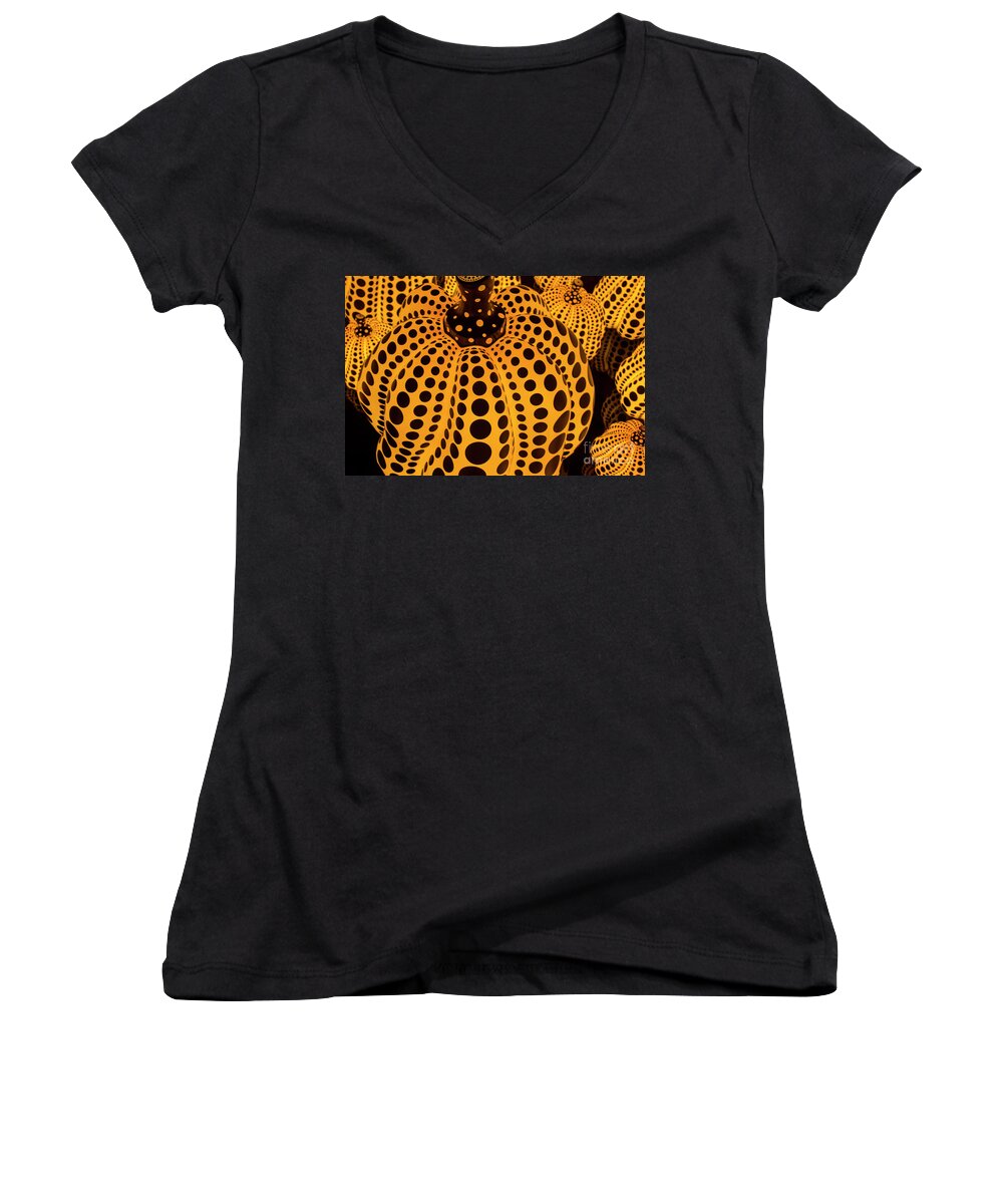 Dallas Museum Of Art Women's V-Neck featuring the photograph The Pumpkins Art by Ivete Basso Photography