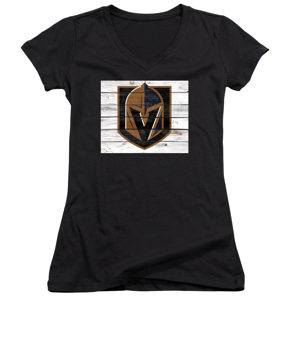 Vegas Golden Knights Distressed Logo Long Sleeve Shirt for Women