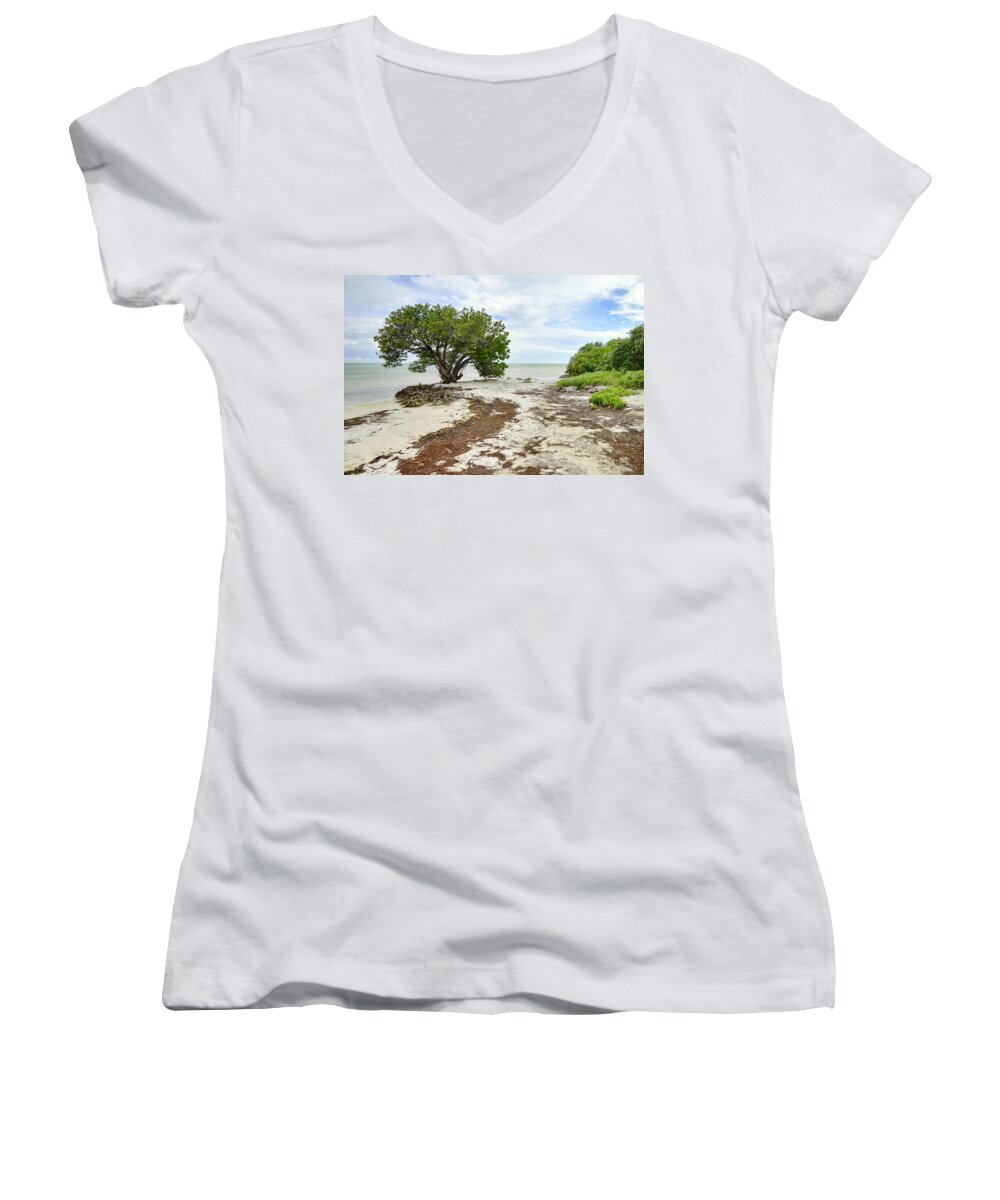 Florida Women's V-Neck featuring the photograph Anne's Beach-3 by Rudy Umans