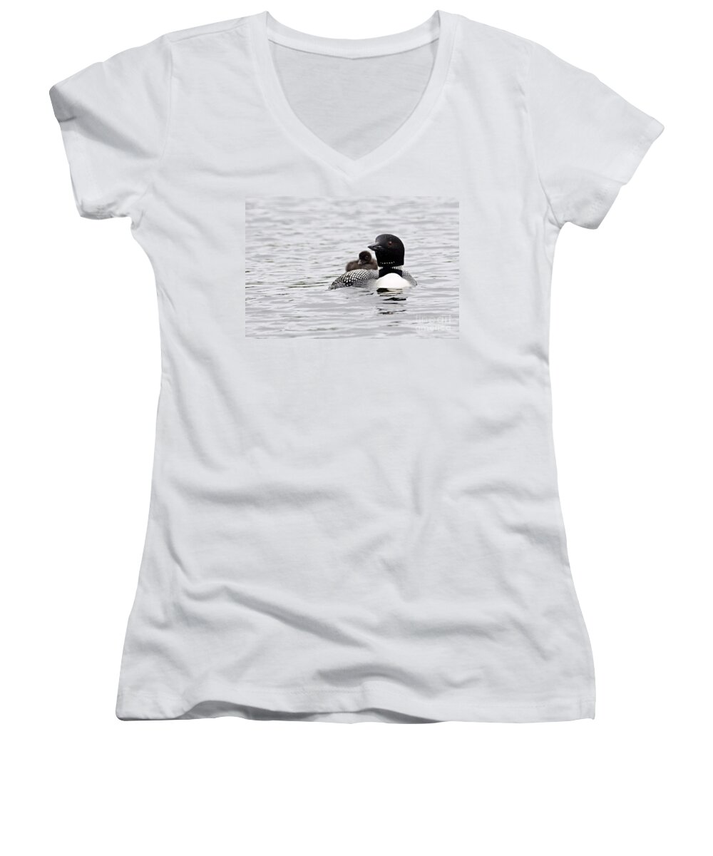 Photography Women's V-Neck featuring the photograph Baby on Board by Larry Ricker