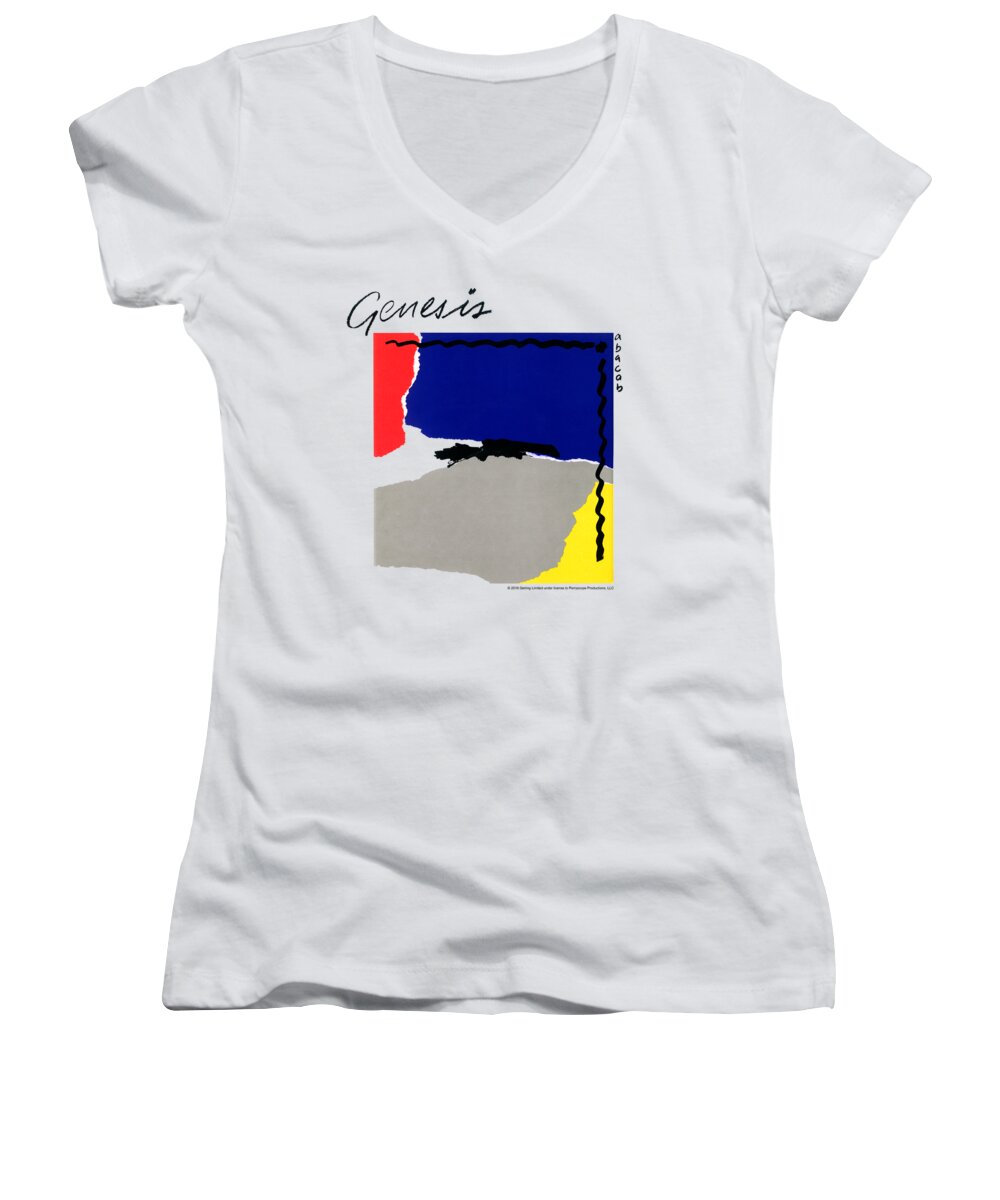 Abstract Women's V-Neck featuring the digital art Genesis - Abacab by Brand A