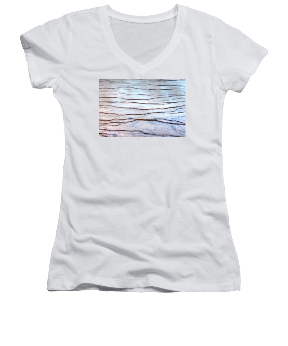 Abstract Women's V-Neck featuring the photograph Gradations by David Andersen