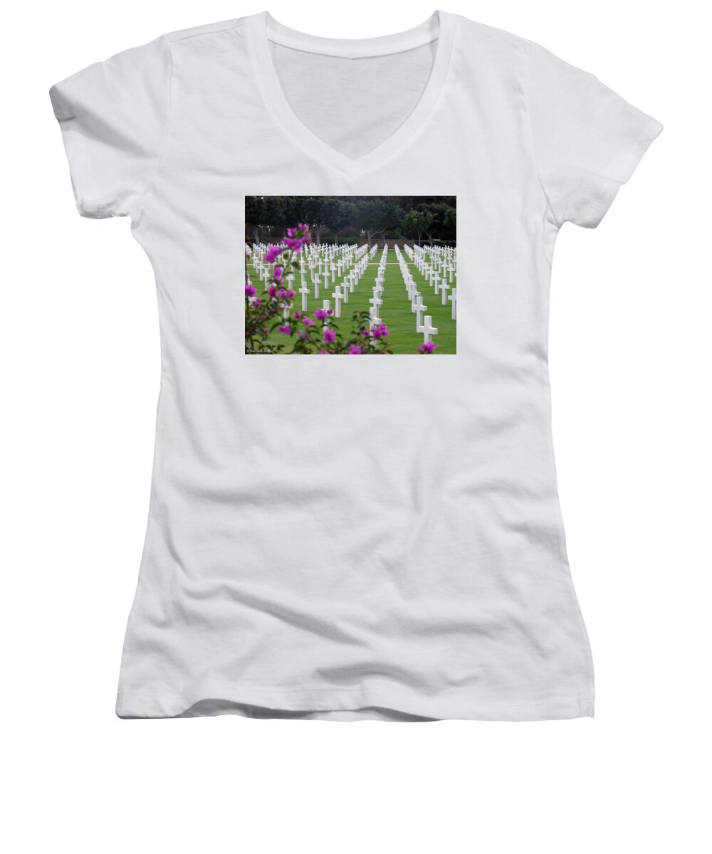 Africa Women's V-Neck featuring the photograph In Rememberance by Lucinda Walter