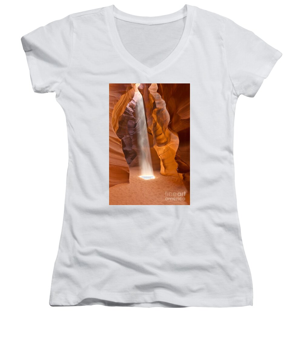 Landscape Women's V-Neck featuring the photograph Let the Light Shine by Bryan Keil