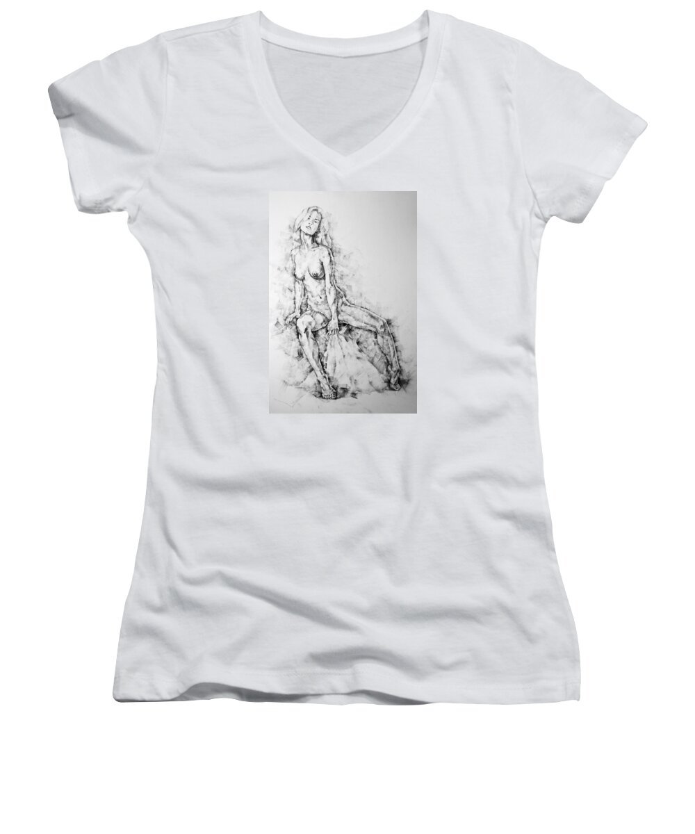 Erotic Women's V-Neck featuring the photograph Page 28 by Dimitar Hristov