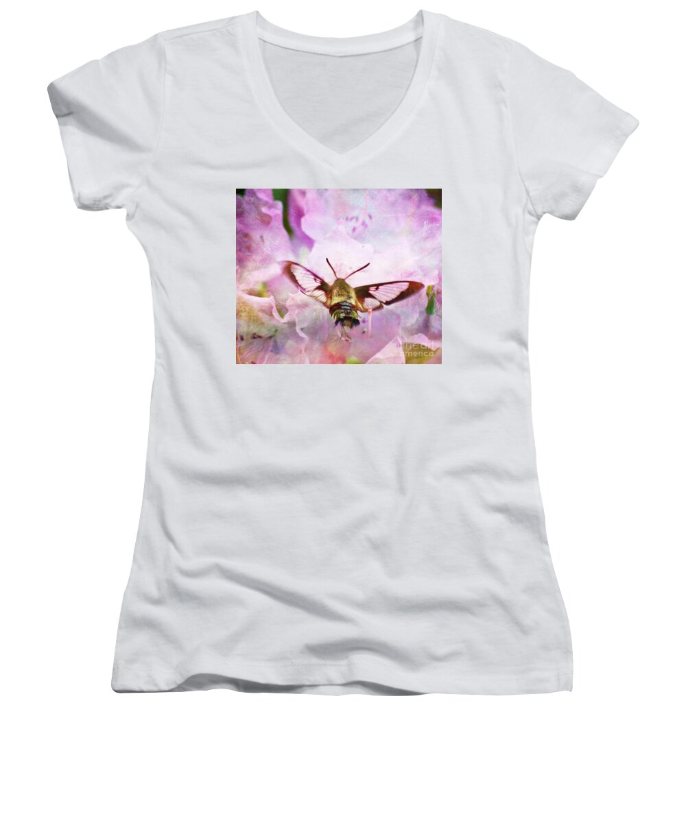 Rhododendron Women's V-Neck featuring the photograph Rhododendron Dreams by Kerri Farley