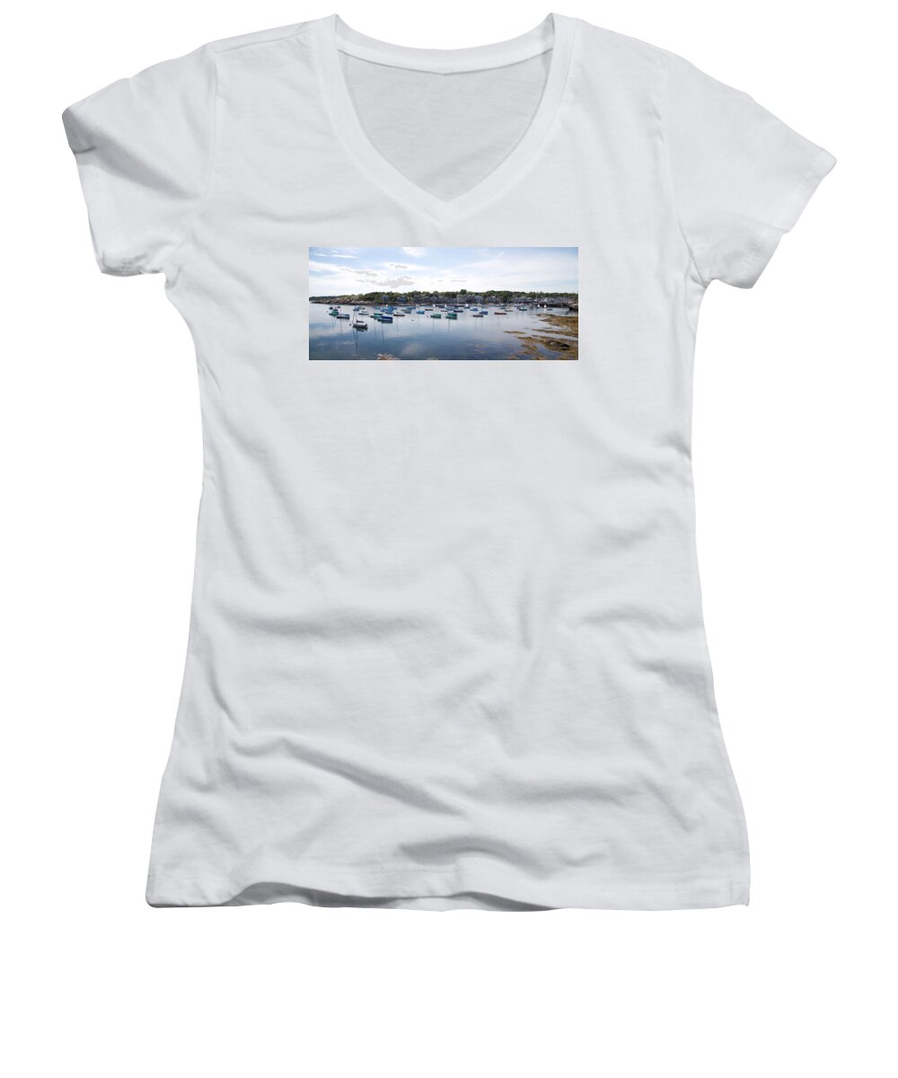 Rockport Women's V-Neck featuring the photograph Rockport MA by Natalie Rotman Cote