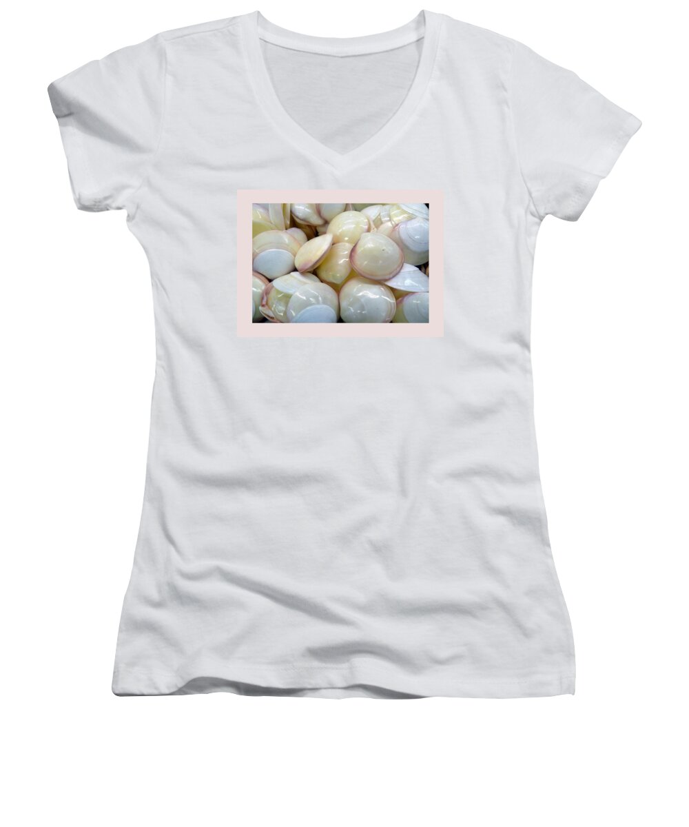 Shells Women's V-Neck featuring the photograph Shells - 6 by Carla Parris