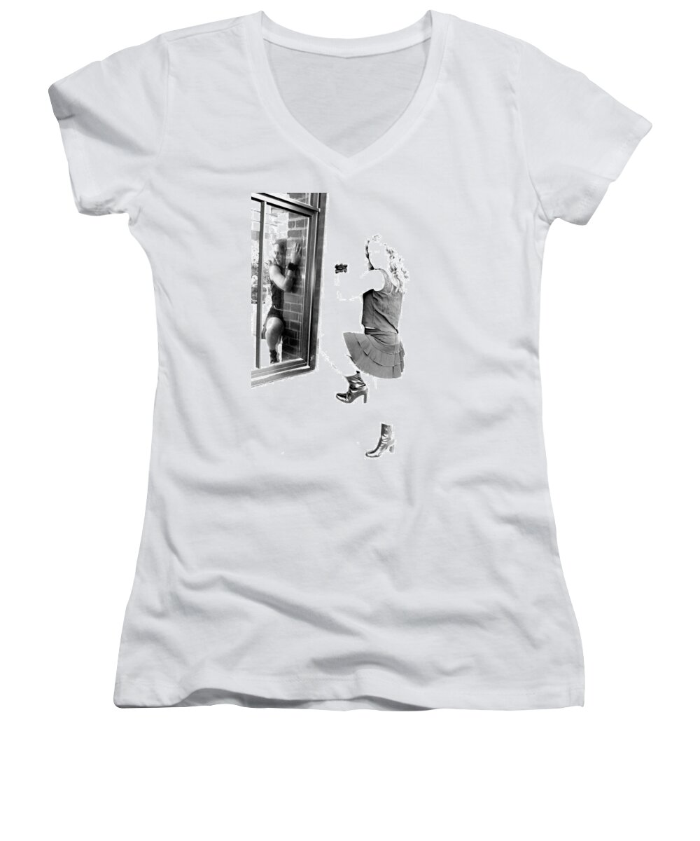 Lady Women's V-Neck featuring the photograph The Other One by Nick David
