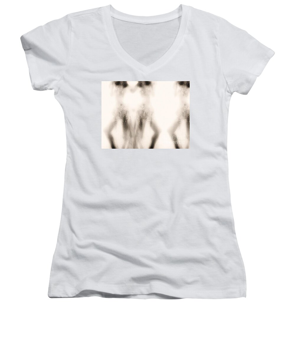 Light Women's V-Neck featuring the photograph Triplication by Jessica S