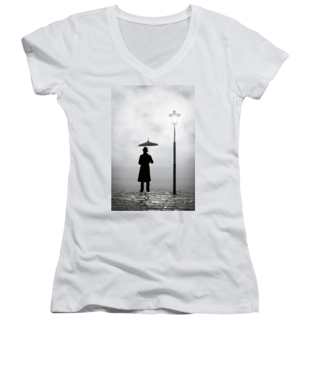 Man Women's V-Neck featuring the photograph Victorian Man by Joana Kruse