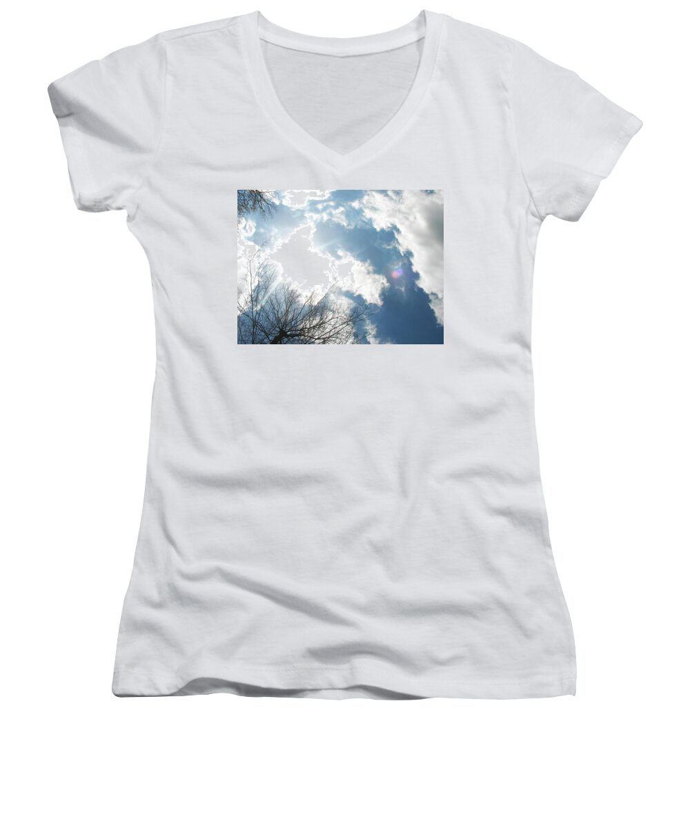 Clouds Women's V-Neck featuring the photograph Imagination by Pamela Hyde Wilson