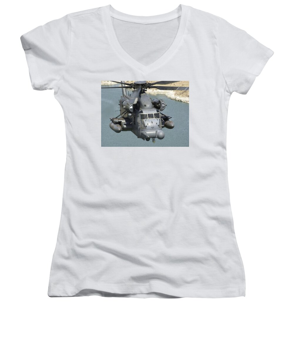 Aircraft Women's V-Neck featuring the photograph Aircraft #1 by Mariel Mcmeeking