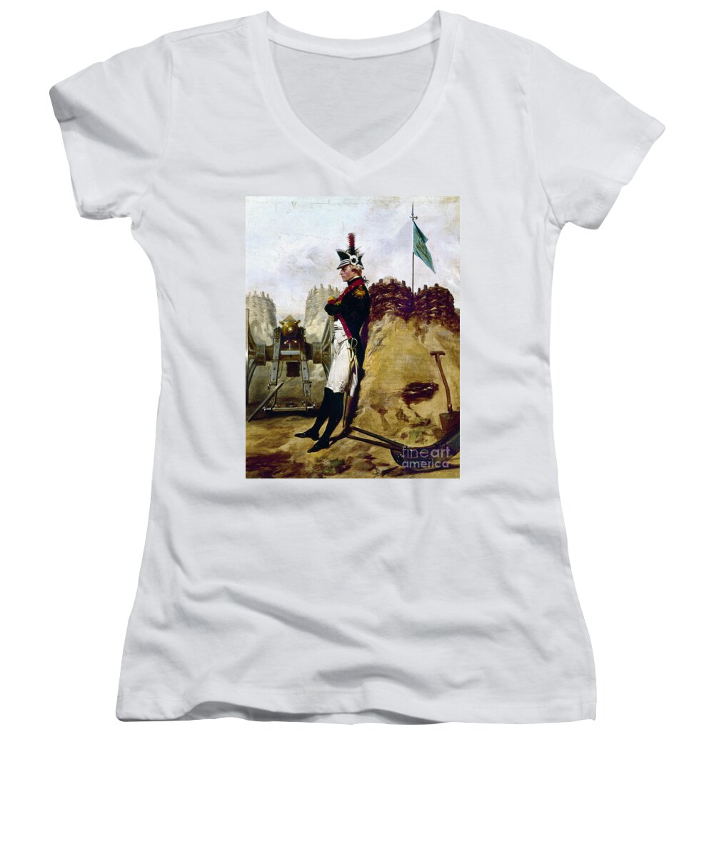 1781 Women's V-Neck featuring the painting Alexander Hamilton by Alonzo Chappel