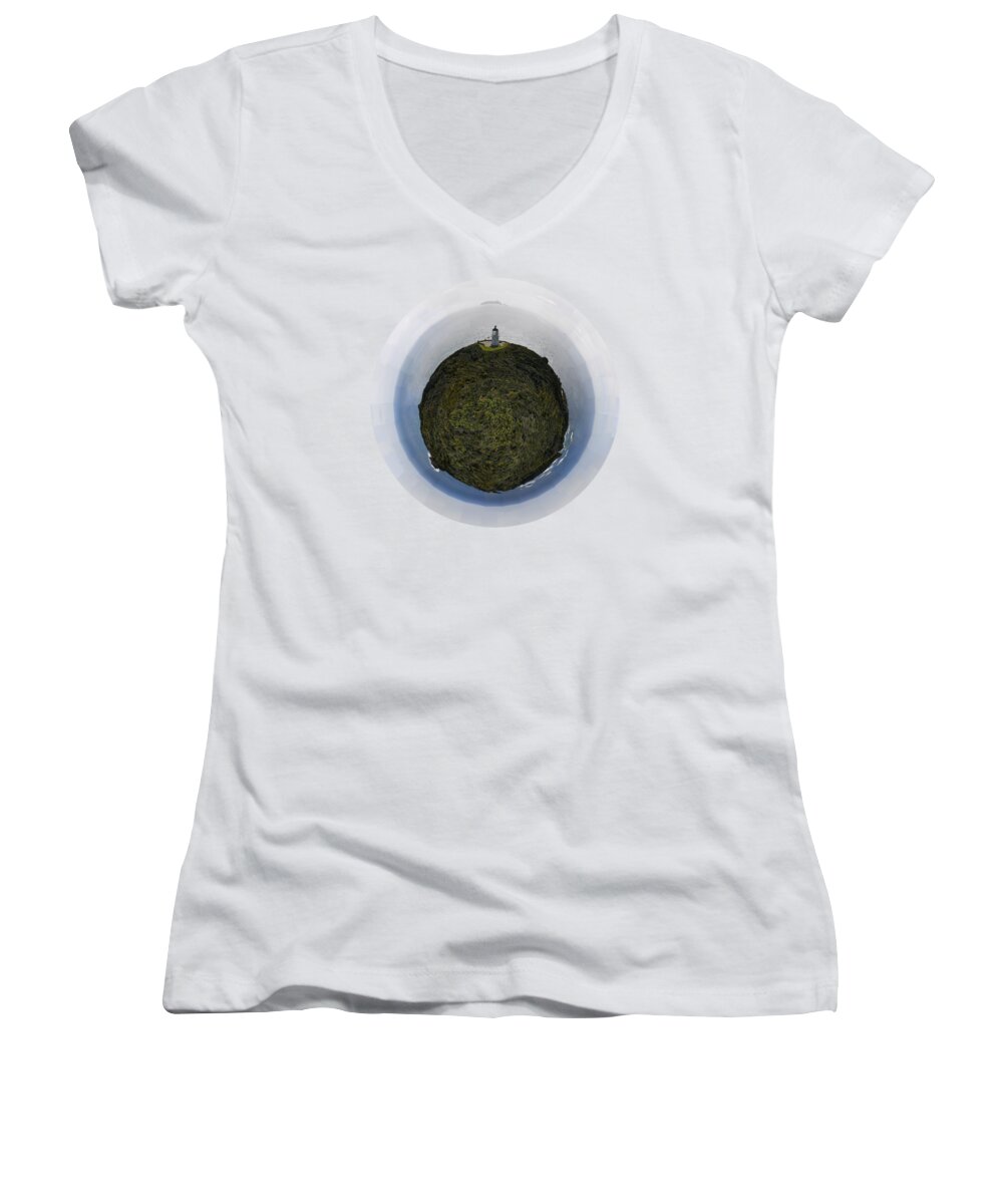 Sacred Planet Women's V-Neck featuring the photograph Sacred Planet - Cape Renga #1 by Michele Cazzani