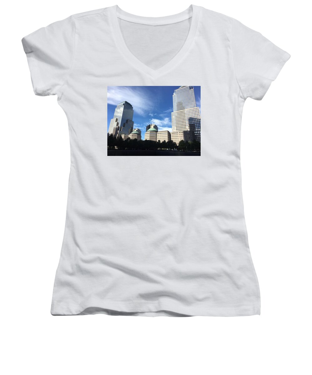 New York Women's V-Neck featuring the photograph Standing Tall #1 by Val Oconnor