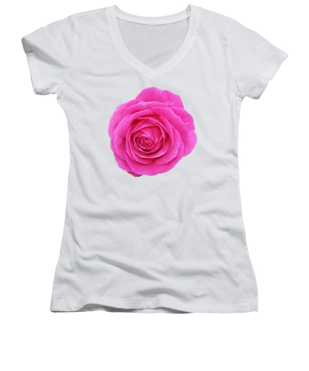 Rose; Roses; Red; Pink; Flower; Plant; Spring; Flowers; Photograph; Photography; Springtime; Season; Nature; Natural; Natural Environment; Flora; Bloom; Blooming; Blossom; Blossoming; Color; Colorful; Country; Countryside; Macro; Close-up; Detail; Details; Poppies; T-shirts; Slim Fit T-shirts; V-neck T-shirts; Long Sleeve T-shirts; Sweatshirts; Hoodies; Youth T-shirts; Toddler T-shirts; Baby Onesies; Women's T-shirts; Women's V-neck T-shirts; Junior T-shirts Women's V-Neck featuring the photograph Rose #12 by George Atsametakis