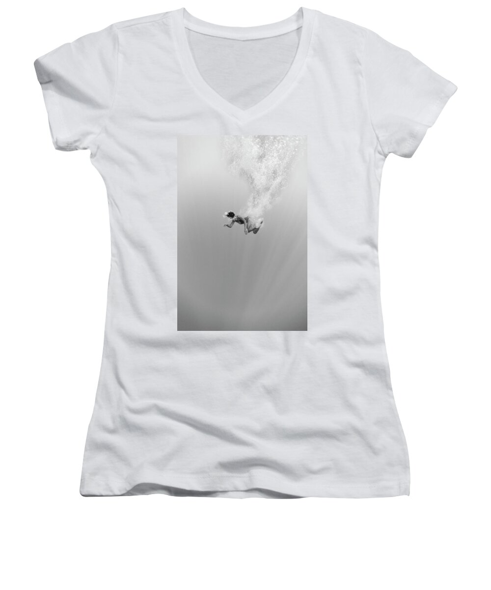 Mediterranean Women's V-Neck featuring the photograph 170624-9022 by 27mm