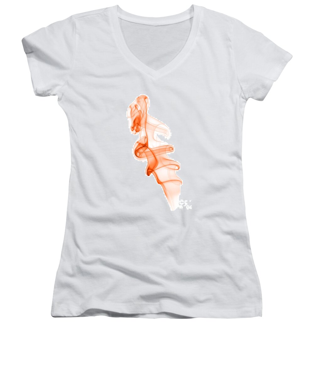 Abstract Women's V-Neck featuring the photograph smoke III by Joerg Lingnau