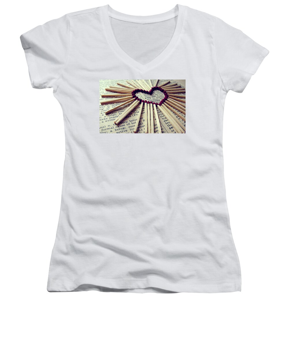 Love Women's V-Neck featuring the photograph Love #20 by Mariel Mcmeeking