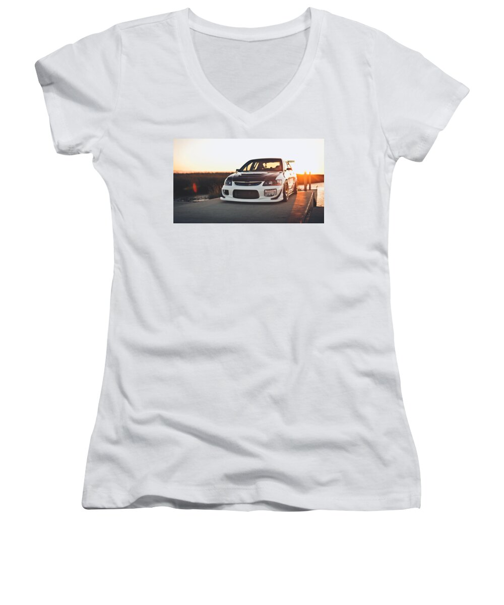 Car Women's V-Neck featuring the photograph Car #32 by Jackie Russo