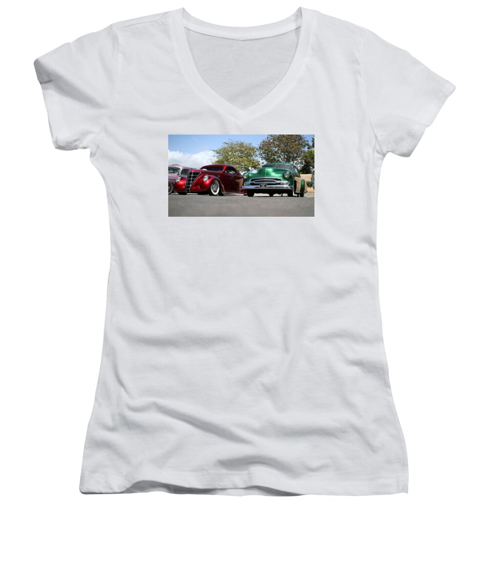 Car Women's V-Neck featuring the photograph Car #4 by Mariel Mcmeeking