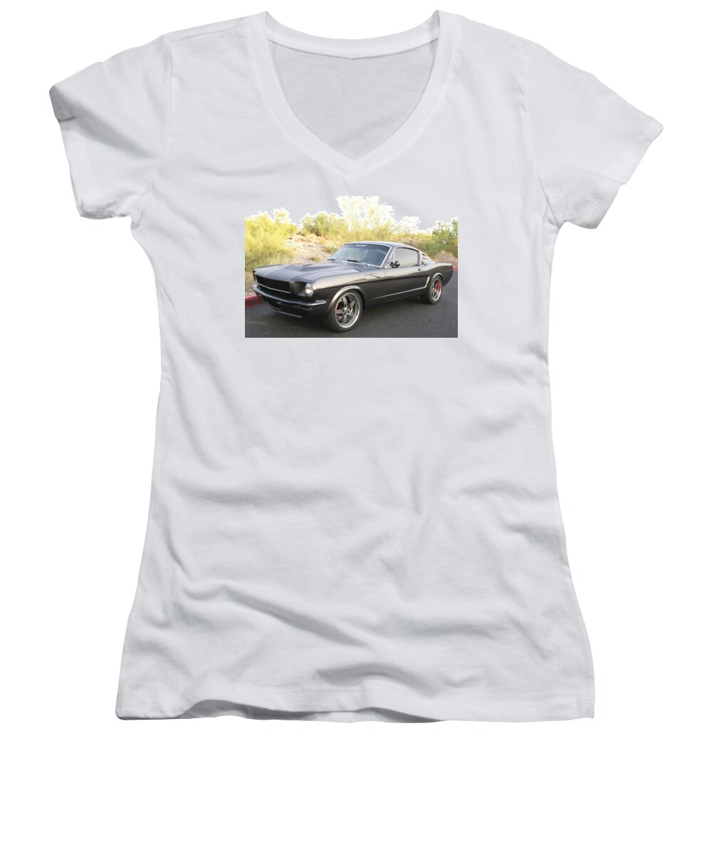 Ford Women's V-Neck featuring the photograph Ford #9 by Mariel Mcmeeking