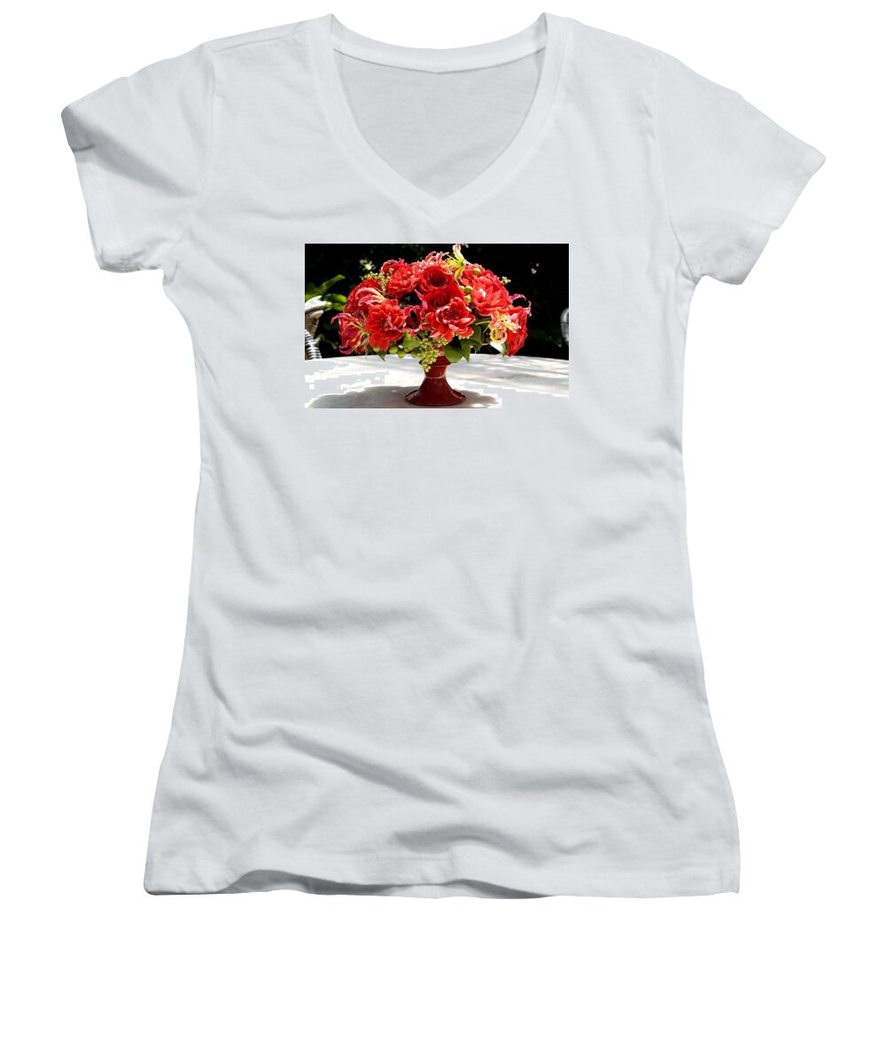 Still Life Women's V-Neck featuring the photograph Still Life #9 by Jackie Russo