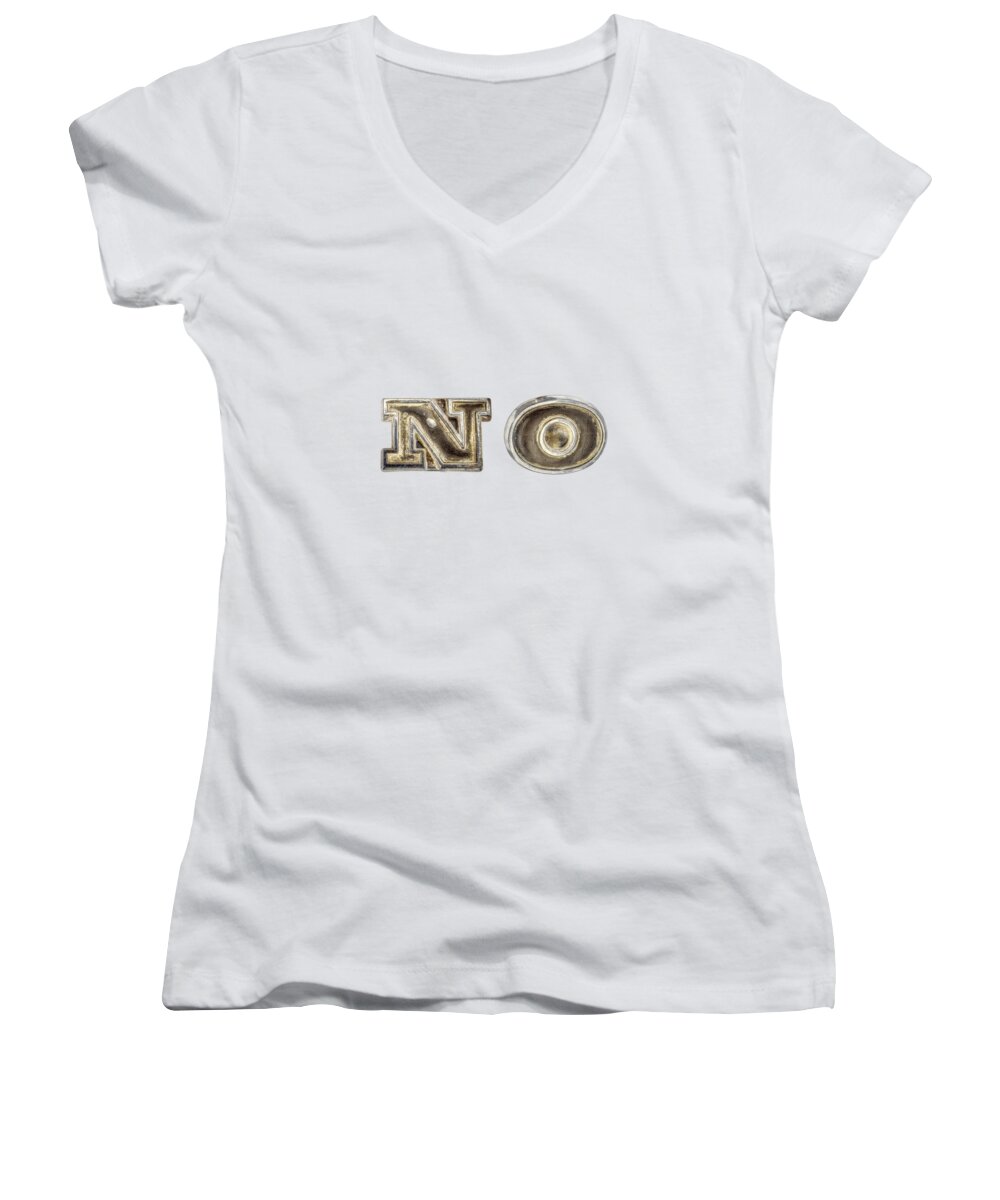 Automotive Women's V-Neck featuring the photograph A Simple NO by YoPedro