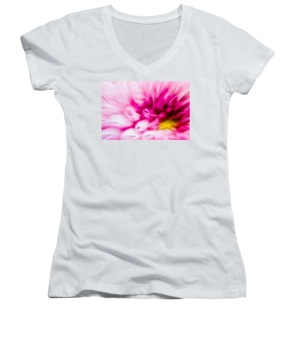 Abstract Women's V-Neck featuring the photograph Abstract Floral No. 1 by Andrew Giovinazzo