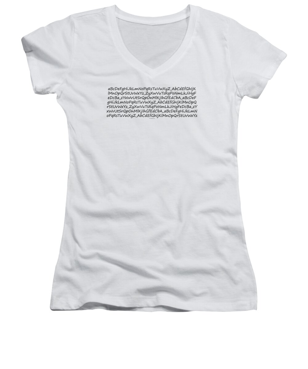Texas Women's V-Neck featuring the photograph Alphabet by Erich Grant
