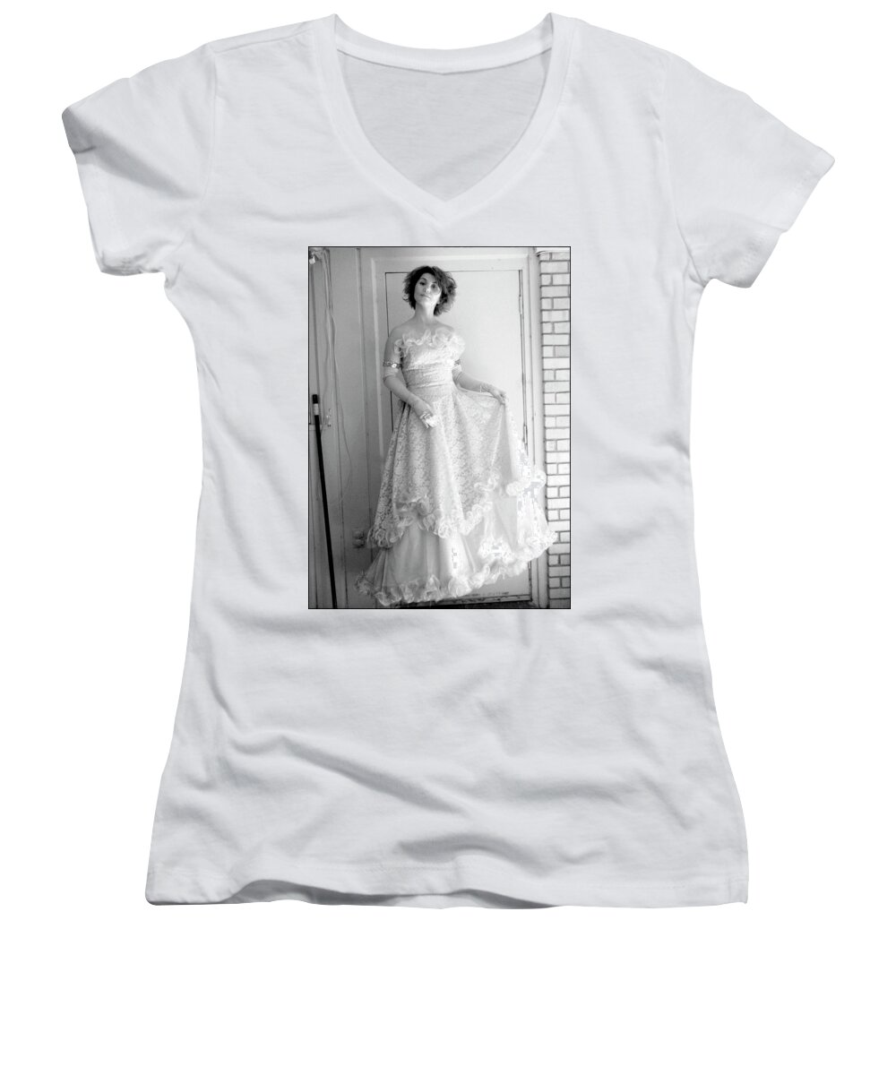 Angel Women's V-Neck featuring the photograph Angel in my backyard by James W Johnson