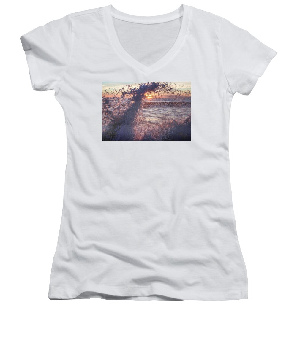 Lake Women's V-Neck featuring the photograph Anoint by Terri Hart-Ellis