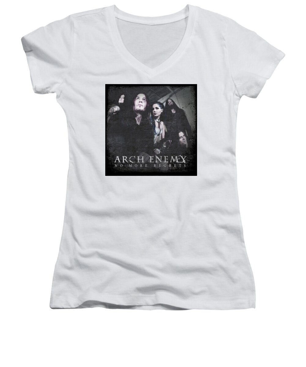 Arch Enemy Women's V-Neck featuring the photograph Arch Enemy by Jackie Russo