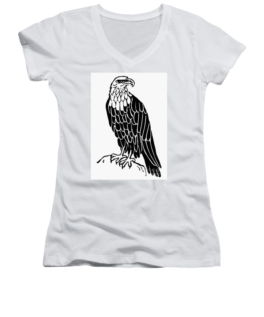 Allegory Women's V-Neck featuring the photograph Bald Eagle by Granger