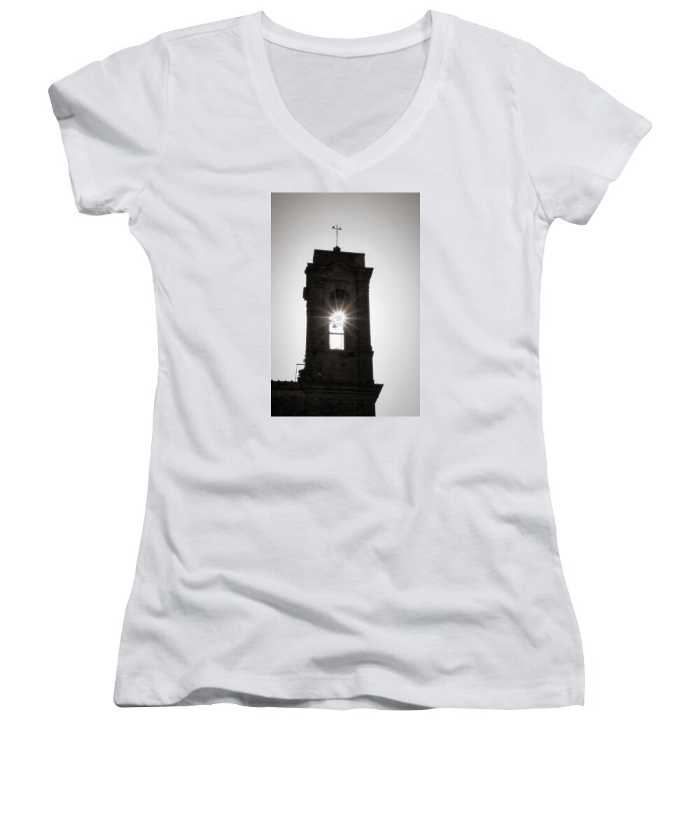 Italy 2015 Women's V-Neck featuring the photograph Bell Burst by Deborah Scannell