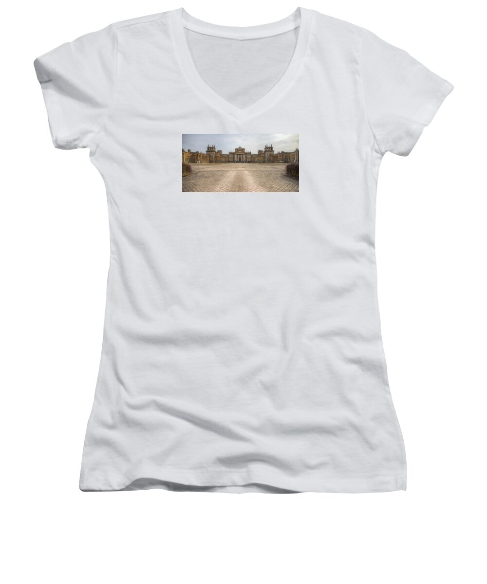Clare Bambers Women's V-Neck featuring the photograph Blenheim Palace by Clare Bambers