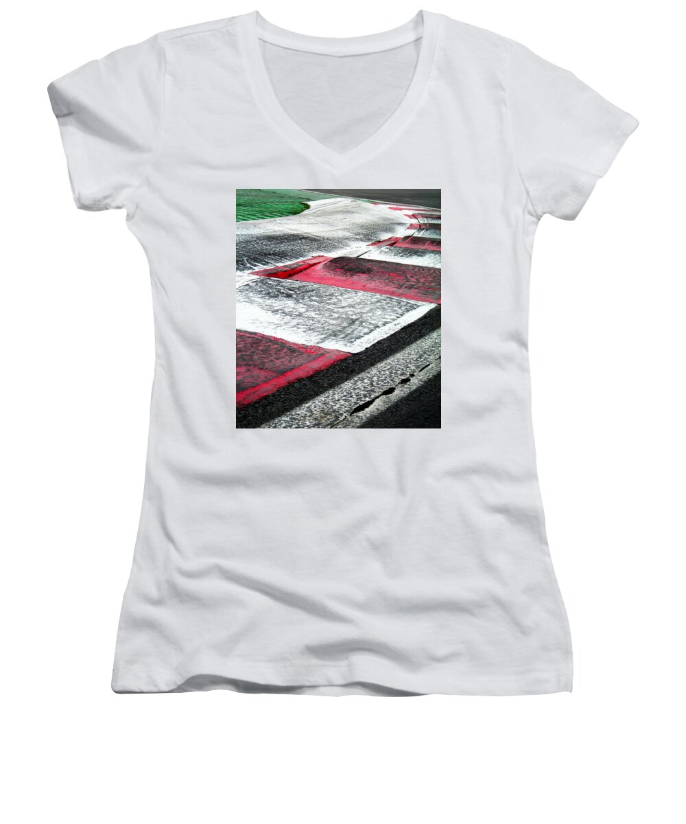 North America Women's V-Neck featuring the photograph Circuit de Montreal ... by Juergen Weiss