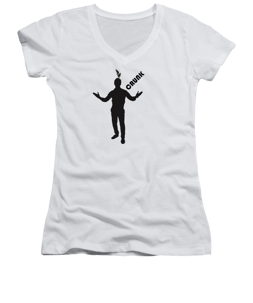 Tshirt Women's V-Neck featuring the photograph Crunk by Pat Cook